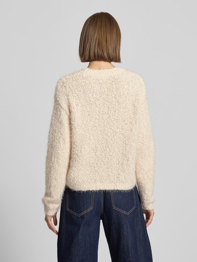 Noisy May Strickpullover aus Effektgarn Modell 'SASSY' Ecru 5