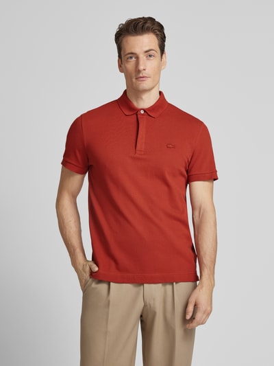 Lacoste Regular Fit Poloshirt mit Label-Detail Dunkelrot 4