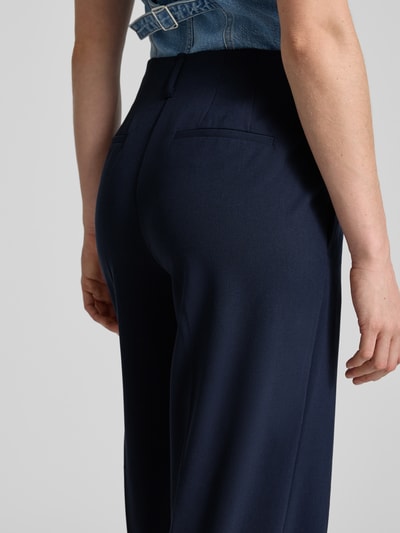 MSCH Copenhagen High Waist Bundfaltenhose mit Gürtelschlaufen Marine 3