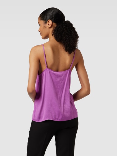 Vila Blousetop met V-hals, model 'CAVA' Fuchsia - 5