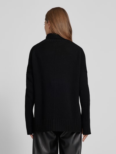 Zadig & Voltaire Gebreide pullover van wol met labelstitching, model 'ALMA' Zwart - 5