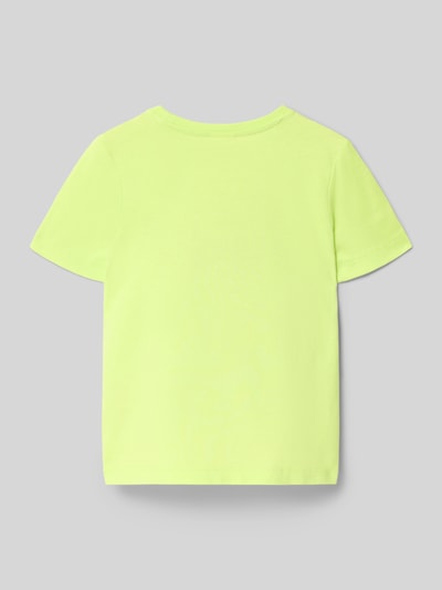 Produktfoto, Regular Fit T-Shirt aus reiner Baumwolle von s.Oliver RED LABEL, unifarben, kurzarm, Rundhals, glatte Textur, Rückansicht.