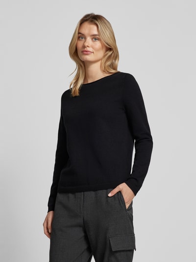 Marc O'Polo Regular fit pullover met boothals Zwart - 4