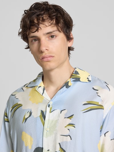 JACK & JONES Regular Fit Freizeithemd im Allover-Look Modell 'TAVIRA MARSHALL' Hellblau 3