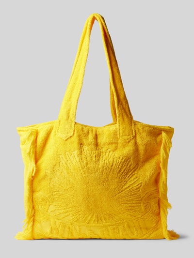 SUN OF A BEACH Strandtasche aus Frottee mit Fransen Gelb 2