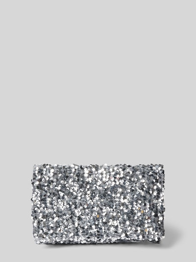 Abro Leren clutch met pailletten Zilver - 2