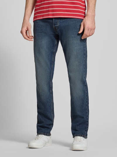 JACK & JONES Straight Fit Jeans im 5-Pocket-Design Modell 'MIKE' Dunkelblau 4