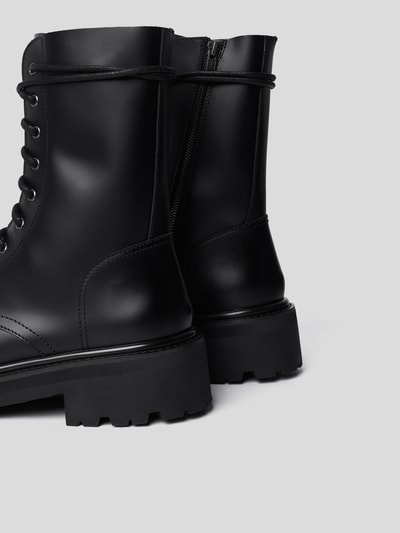 VETEMENTS Schnürboots aus Leder Black 5