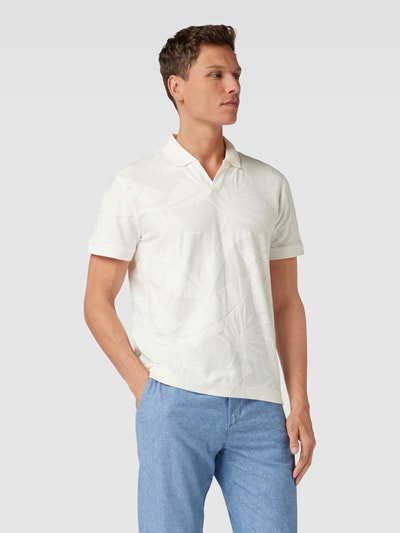 Tom Tailor Poloshirt mit Allover-Print Offwhite 4