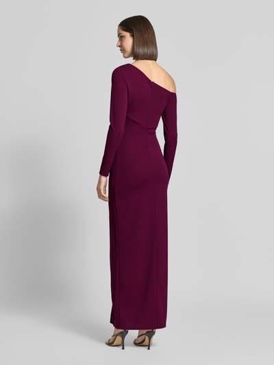 Lipsy Abendkleid im One-Shoulder-Look mit Gehschlitz Bordeaux 5