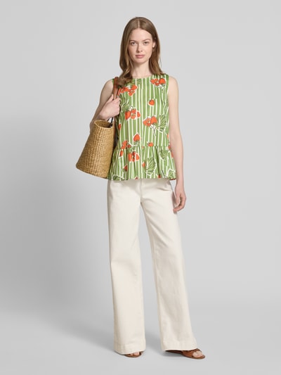 Marc Cain Blusenshirt mit Schößchen Grass 1