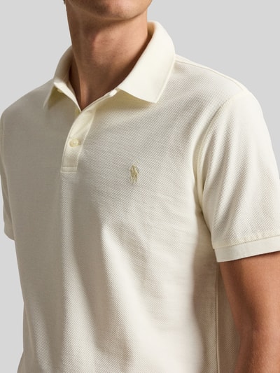 Polo Ralph Lauren Koszulka polo z czystej bawełny o kroju regular fit Écru 3