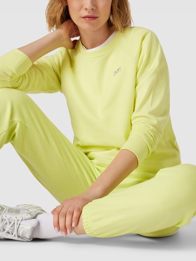 DKNY PERFORMANCE Bluza z detalem z logo Jasnożółty 3