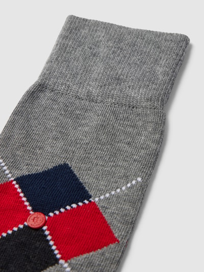 Burlington Socken mit Motiv-Print Modell 'Multi King' Mittelgrau Melange 2