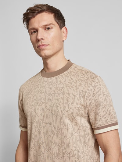 EA7 Emporio Armani T-shirt met labelprint, model 'TRAIN' Beige - 3