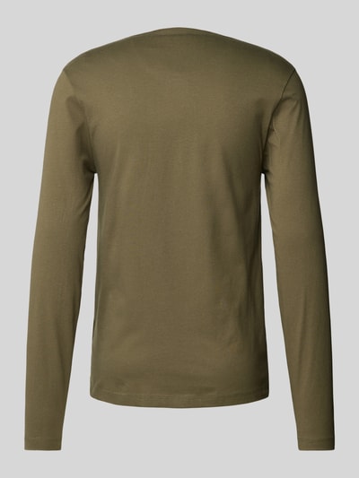 BOSS Longsleeve mit Label-Stitching im 3er-Pack Oliv 3