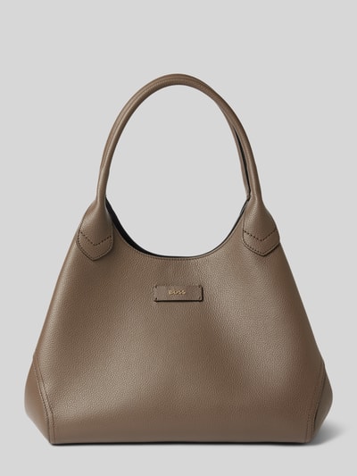 BOSS Handtasche aus Rindsleder Modell 'Lenah Tote' Taupe 2