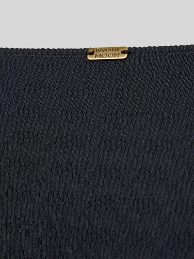 Produktfoto, Bikinibroekje met labeldetail van Banana Moon, materiaalmix met stretch, nauwsluitend model, model 'MASSA', detailopname