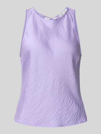 Produktfoto, Regular Fit Top aus Viskose-Mix Modell 'Laura' von GUIDO MARIA KRETSCHMER WOMAN in helllila Satin, ärmellos, strukturierte Oberfläche