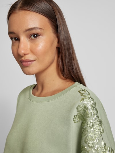 Smith and Soul Sweatshirt mit Paillettenbesatz Lind 3