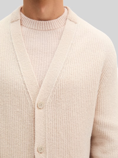 Marc O'Polo Cardigan aus Wolle mit Rippstrickstruktur Beige 3