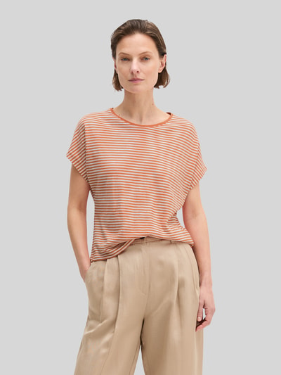 Marc O'Polo t-shirt o kroju relaxed fit z czystej bawełny Pomarańczowy 4