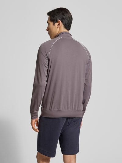 BOSS Regular Fit Sweatjacke aus Baumwoll-Mix Modell 'Mix&Match' Taupe 5