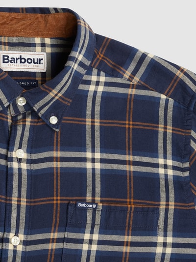 Barbour Tailored Fit Freizeithemd aus Baumwolle Modell 'Crossfell' Marine 2