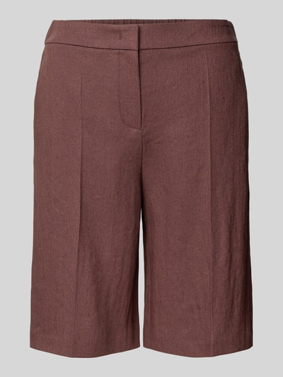 Produktfoto, Regular Fit Bermudas aus Leinen-Viskose-Mix Modell 'TIANALA' van BOSS in mêlee look met twill materiaalverwerking