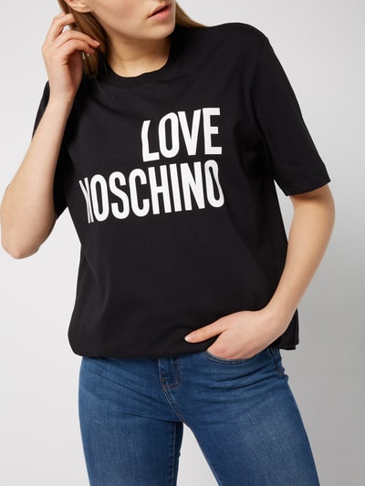 Love Moschino T-Shirt mit Message-Print Black 3