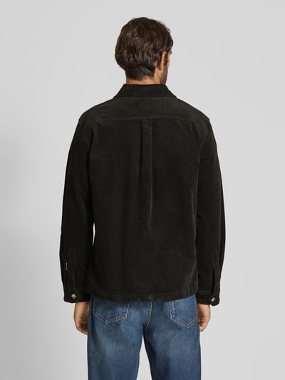 Lindbergh Modern fit overhemdjack met borstzak, model 'Superflex' Leem - 5