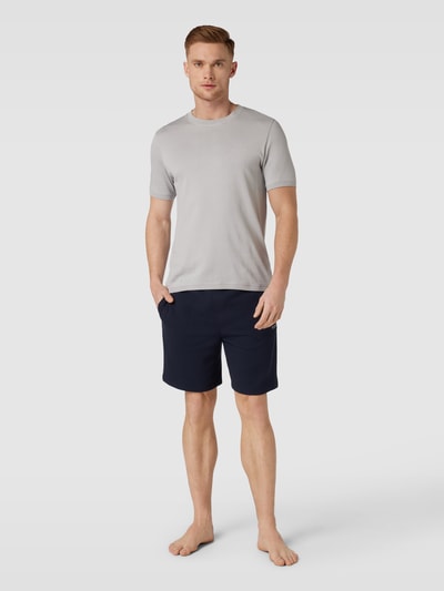 BOSS Regular Fit Shorts mit Label-Stitching Dunkelblau 1