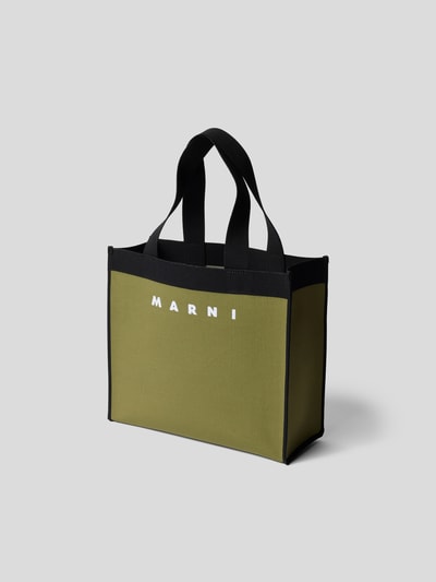 Marni Tote Bag im Colour-Blocking-Design Oliv 2