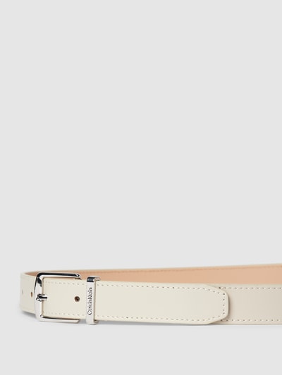 CK Calvin Klein Leren riem met labeldetails, model 'MUST' Ecru - 2