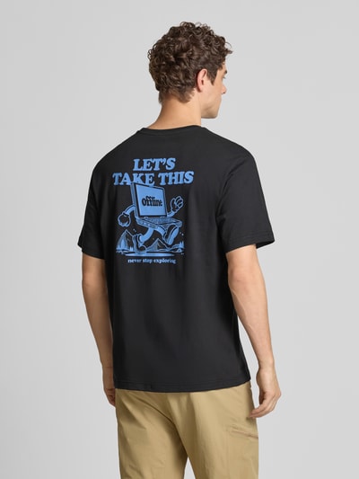 The North Face T-shirt met labelprint Metallic zwart - 4