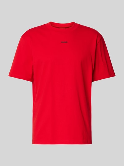 HUGO T-Shirt mit Label-Print Modell 'Dapolino' Rot 2