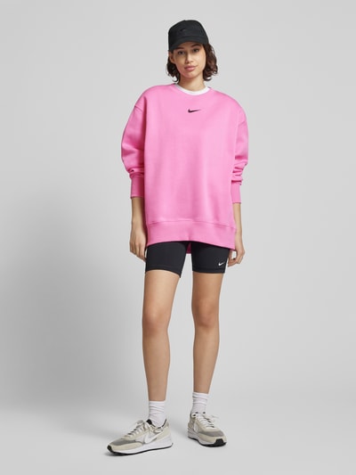 Nike Oversized sweatshirt met labelstitching Felroze - 1