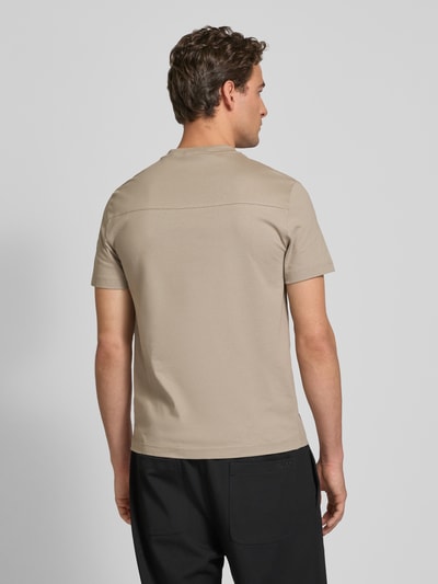 CK Calvin Klein T-Shirt mit Label-Stitching Modell 'EMBROIDERY' Khaki 5