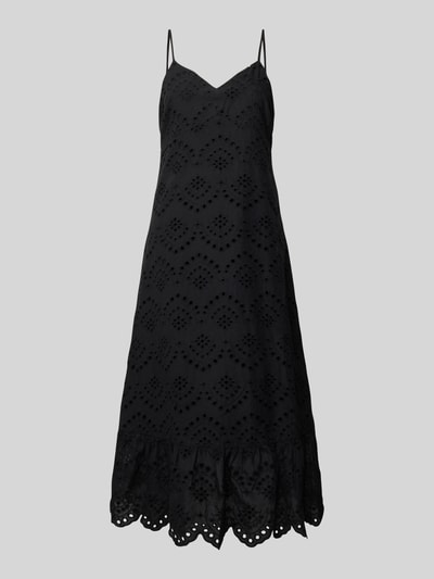 Pieces Sukienka casualowa taliowana z czystej bawełny model ‘VILDE’ Czarny 2