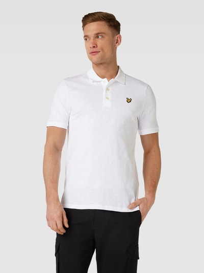 Lyle & Scott Koszulka polo z wyhaftowanym logo Biały 4