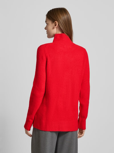 Jake*s Casual Regular fit gebreide pullover met opstaande kraag Kersenrood - 5