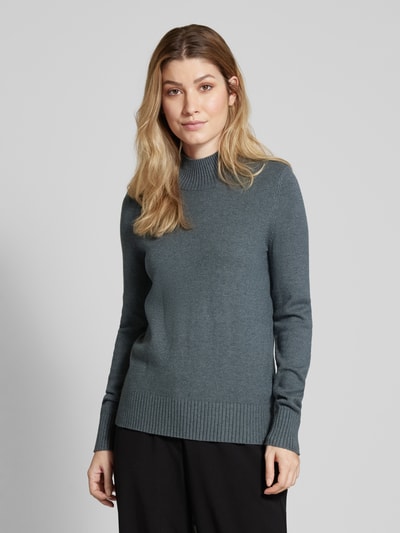 Christian Berg Woman Strickpullover mit gerippten Abschlüssen  Mittelgrau Melange 4