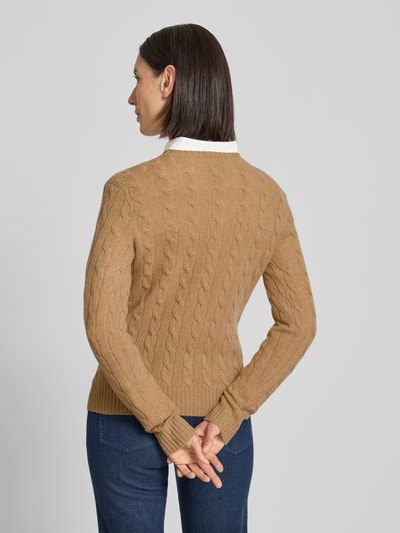 Polo Ralph Lauren Sweter z dzianiny z mieszanki wełny i kaszmiru model ‘JULIANNA’ Camel 5