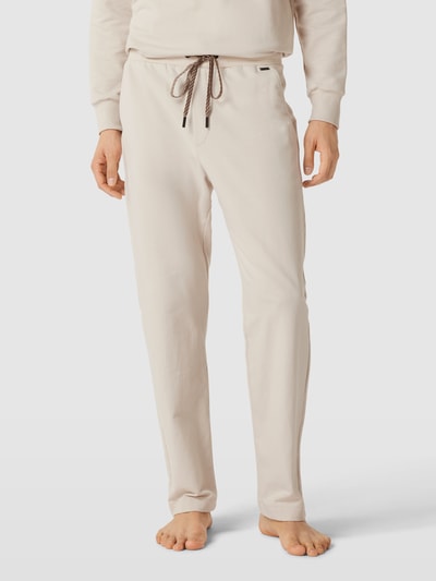 Hanro Sweatpants mit Label-Applikation Ecru 4