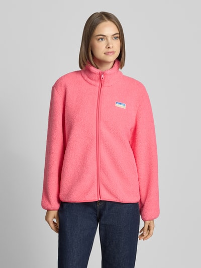 ONLY Regular Fit Fleecejacke mit Reißverschluss Modell 'EVA' Pink 4