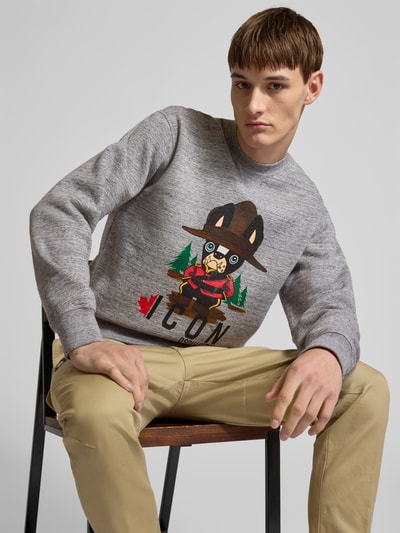 Dsquared2 Sweatshirt mit Label-Print Mittelgrau 3