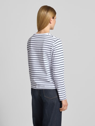 Samsøe Samsøe Shirt met lange mouwen met ronde hals model 'CAMINO' Marineblauw - 5
