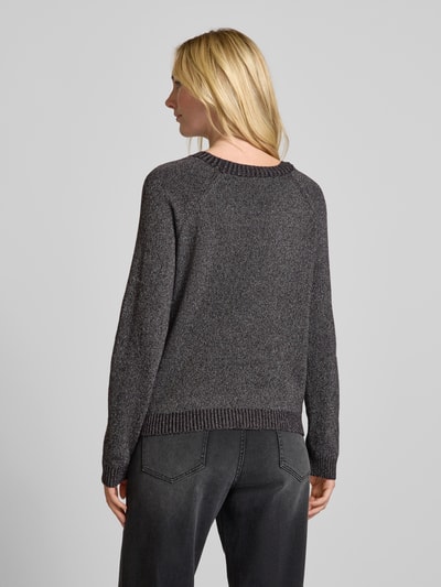 Vero Moda Weicher Pullover mit Glitzerfaden Modell 'DOFFYSHINE' Aubergine Melange 5