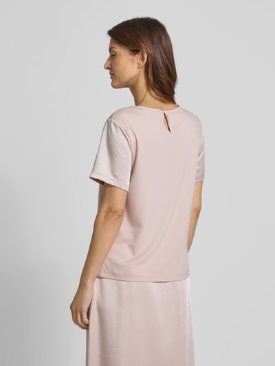 Weekend Max Mara Regular fit T-shirt van satijn en jersey, model 'GILBERT' Lichtroze - 5