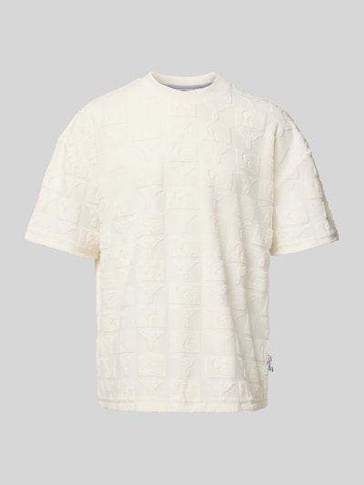 CARLO COLUCCI Loose fit T-shirt met opstaande kraag Offwhite - 2